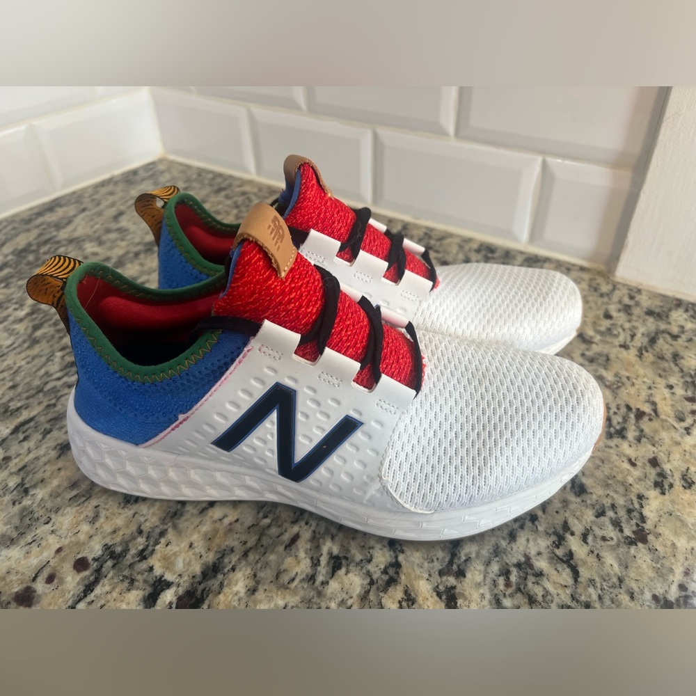 New Balance Fresh Foam Cruz v1 Reissue Red/Blue/Green Men's Shoe, Sz. 7 2E(Wide)